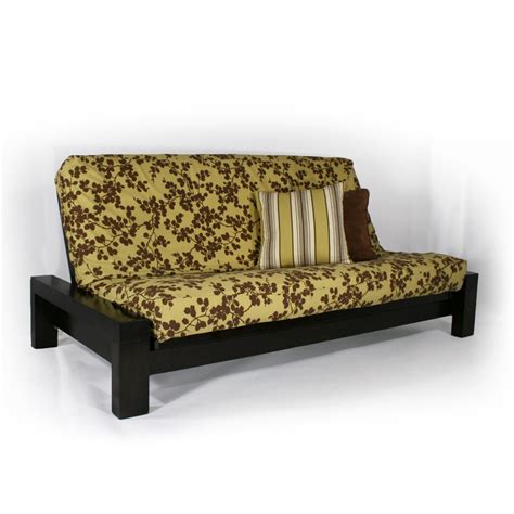 Available in Dark Cherry, Warm Cherry, and Maple finish. . Wall hugger futon
